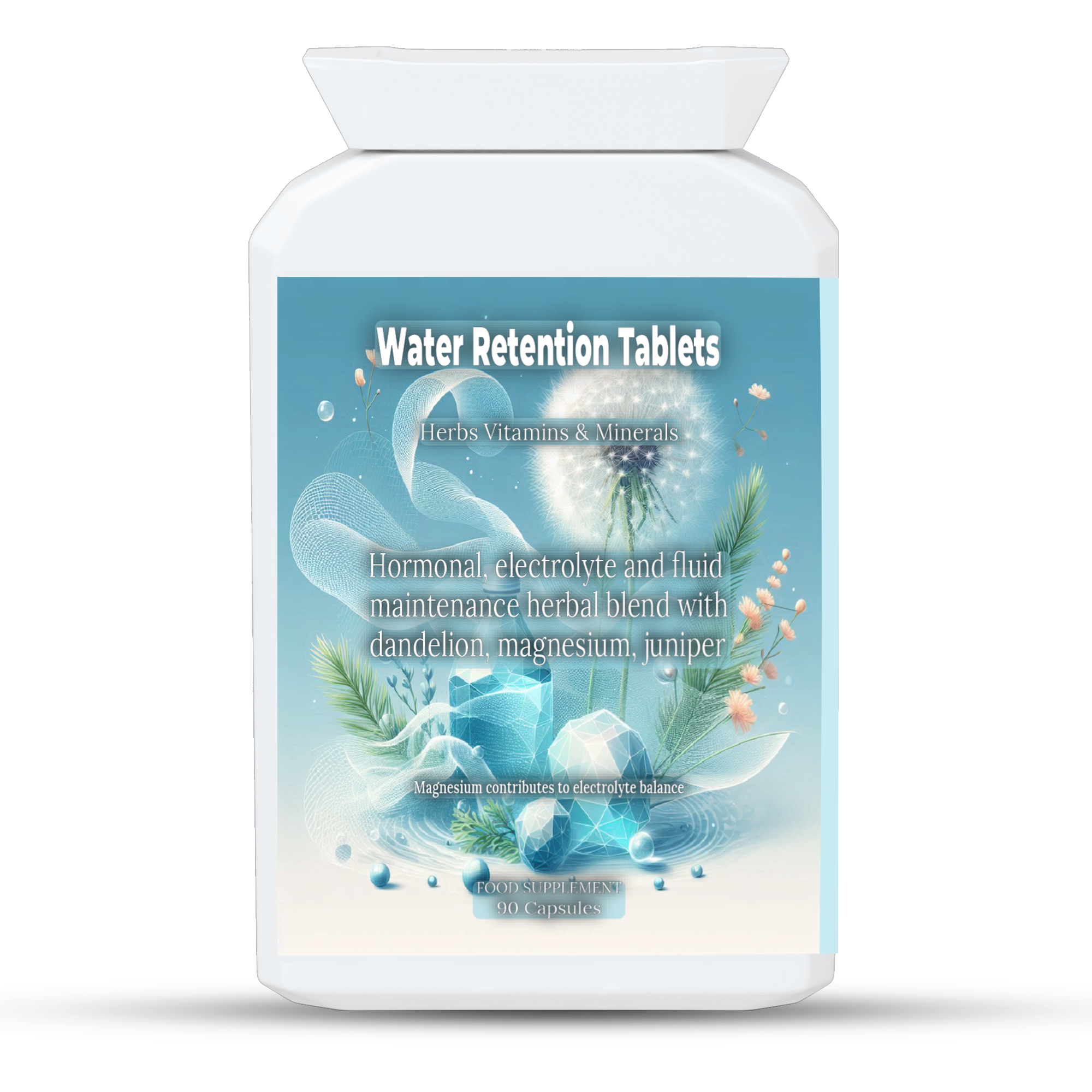 Water Tablets Fluid Retention - Strong Herbal Complex - Strongest Natural Diuretic Formula - Diuretics for Water Balance - Swollen Feet, Legs Ankles - 90 Clean Capsules