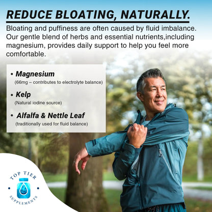 Herbal Diuretics for Fluid Retention, Natural Diuretic Fluid Balance Formula, Swollen Feet, Legs, Ankles 90 Capsules Top Tier Supplements