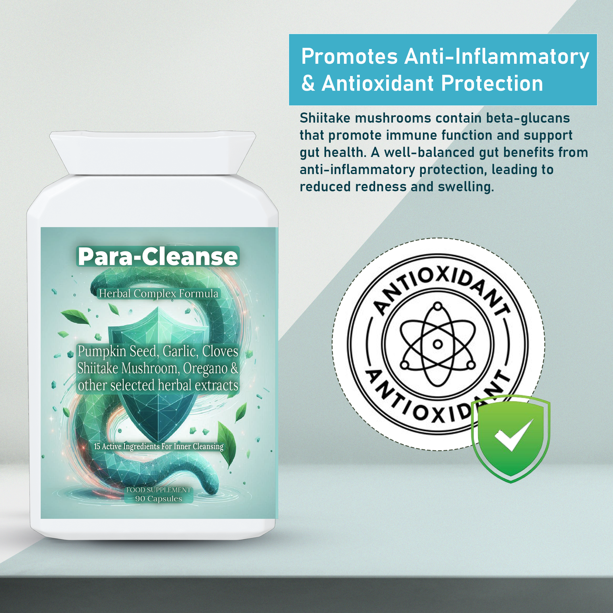 Parasite Cleanse Supplements Colon Detox Natural Herbal Complex, Garlic, Cloves, Pumpkin Seed