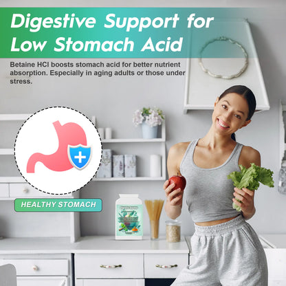 Digestive Enzyme Supplement Herbal Complex with Lipase Protease Bromelain & Papain Enzymes for Gut Health UK Top Tier Supplements