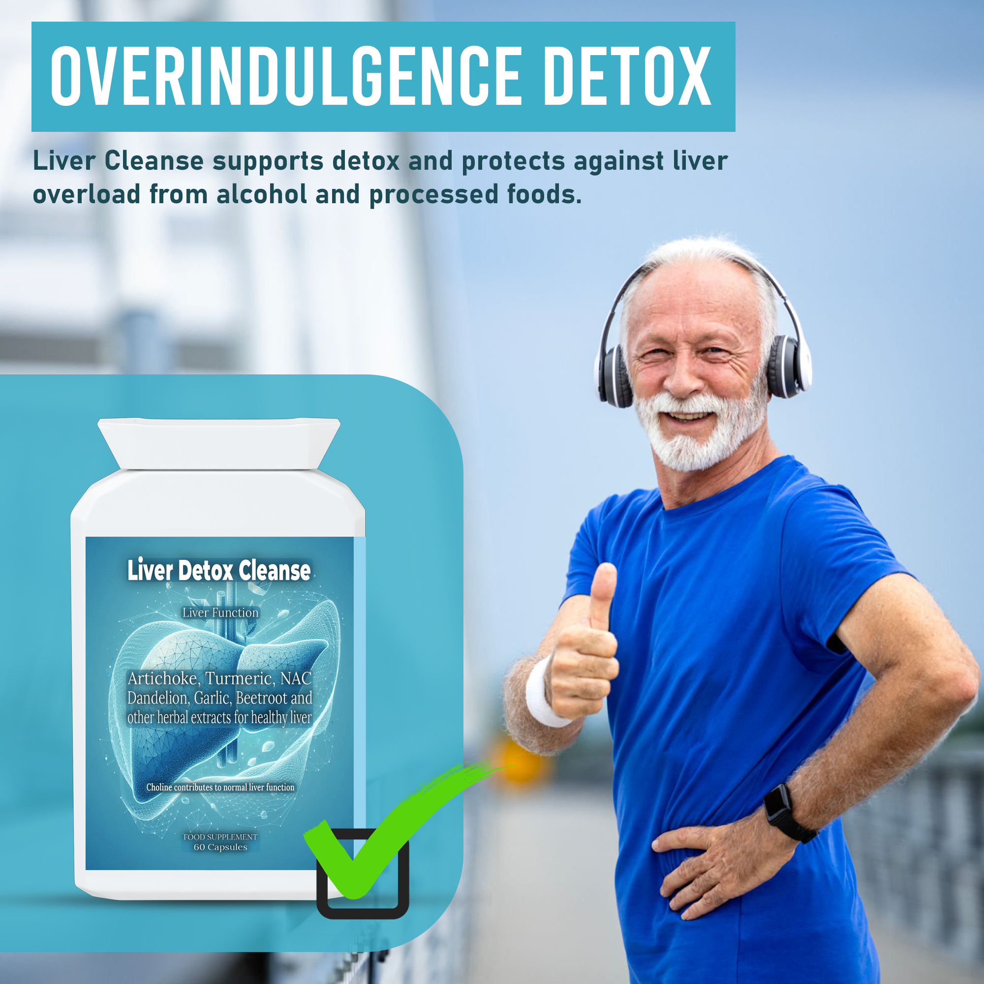 Liver Detox Supplements Herbal Complex with Dandelion & Artichoke for Liver Support