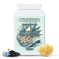Nattokinase Supplement UK 100mg 2000FU Herbal Complex With Sea Moss Green Tea Black Seed